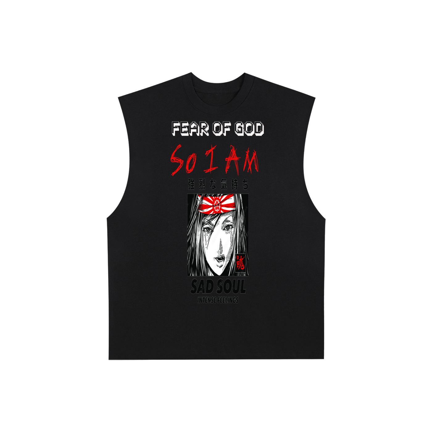 Raw Edge Cotton Tank Top